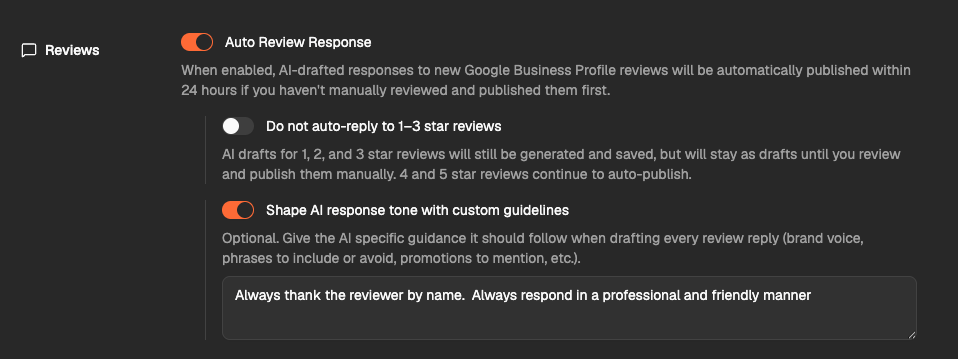 SEO Rocket Google Business Profile screen